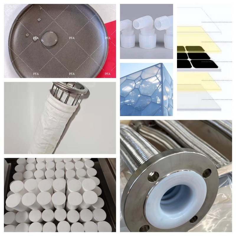 Materiais primas de fluoroplásticos personalizados Pequenos grânulos de forma preta Cor Industrial