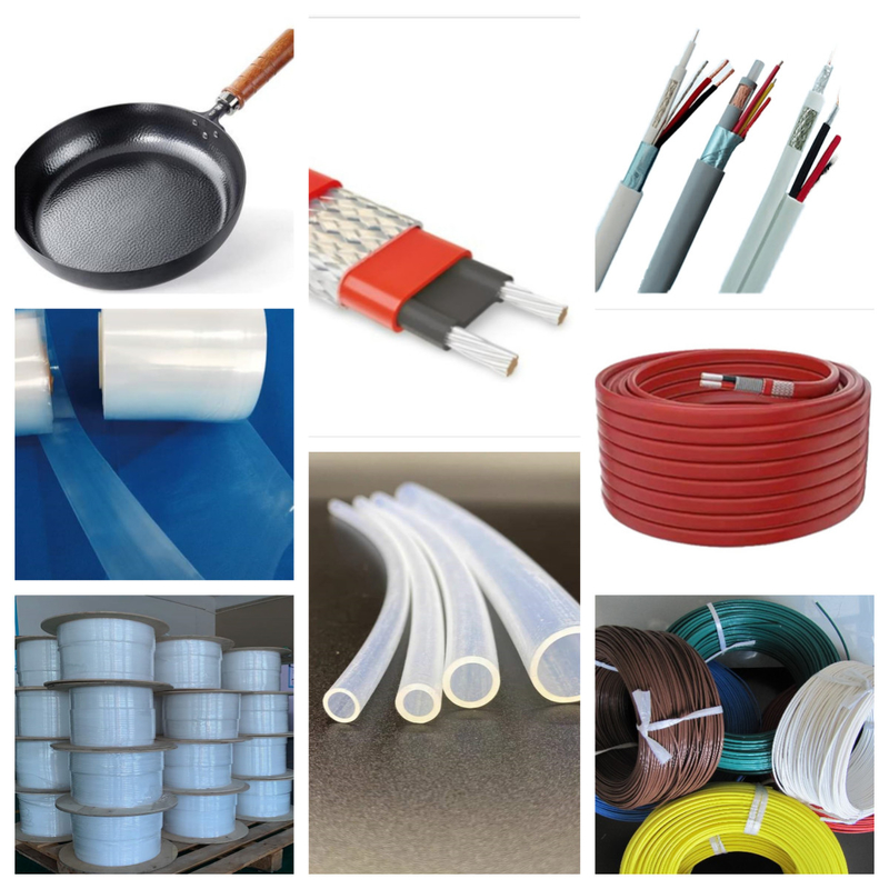 Materiais primas de fluoroplásticos personalizados Pequenos grânulos de forma preta Cor Industrial