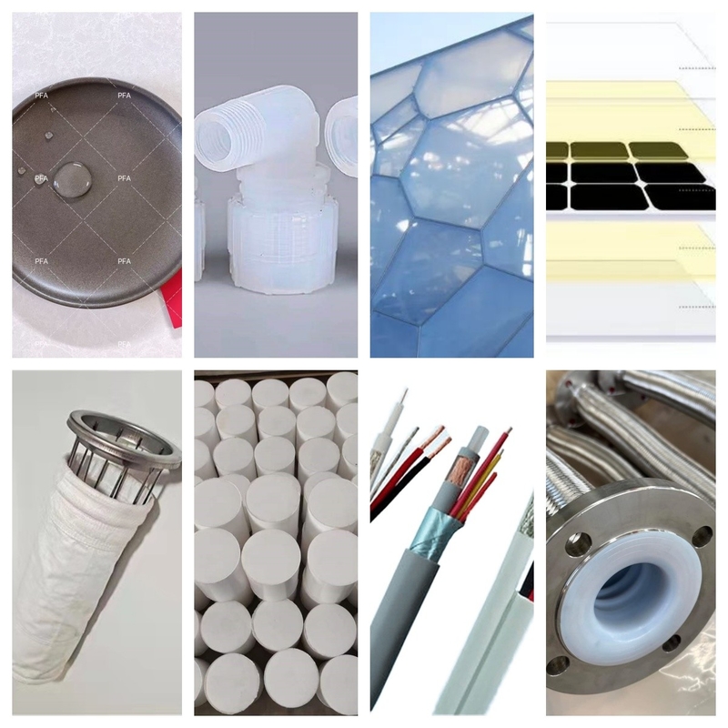 Colorido sob medida Fluoroplásticos Matéria-prima Grânulos Resistentes aos raios UV Conforme à FDA