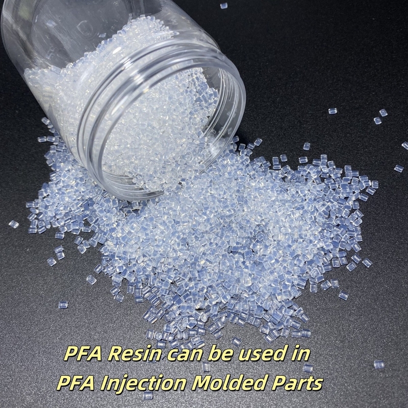 PFA Resina em PFA Peças moldeadas por injecção para componentes de precisão que exigem alta resistência química