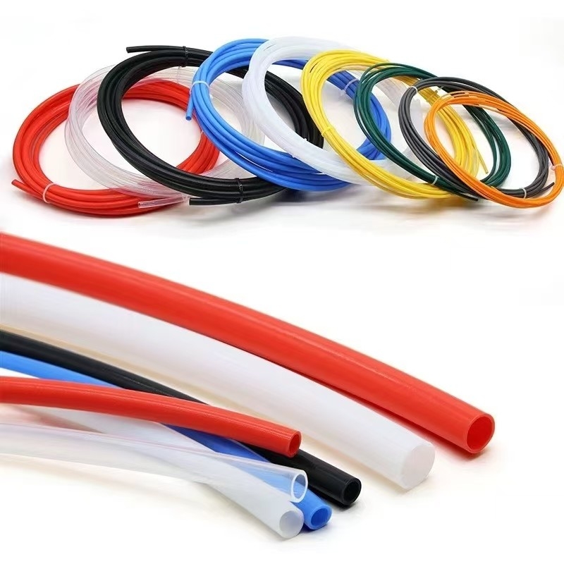 2 mm ID × 4 mm OD Tubos flexíveis de PTFE Resistentes ao calor Superfície não pegajosa Ideal para laboratório de cateteres Resistente a produtos químicos de alta pureza